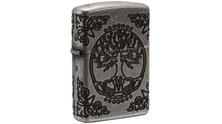 Zippo Lighter Antique Silver, MultiCut Armor, Tree of Life