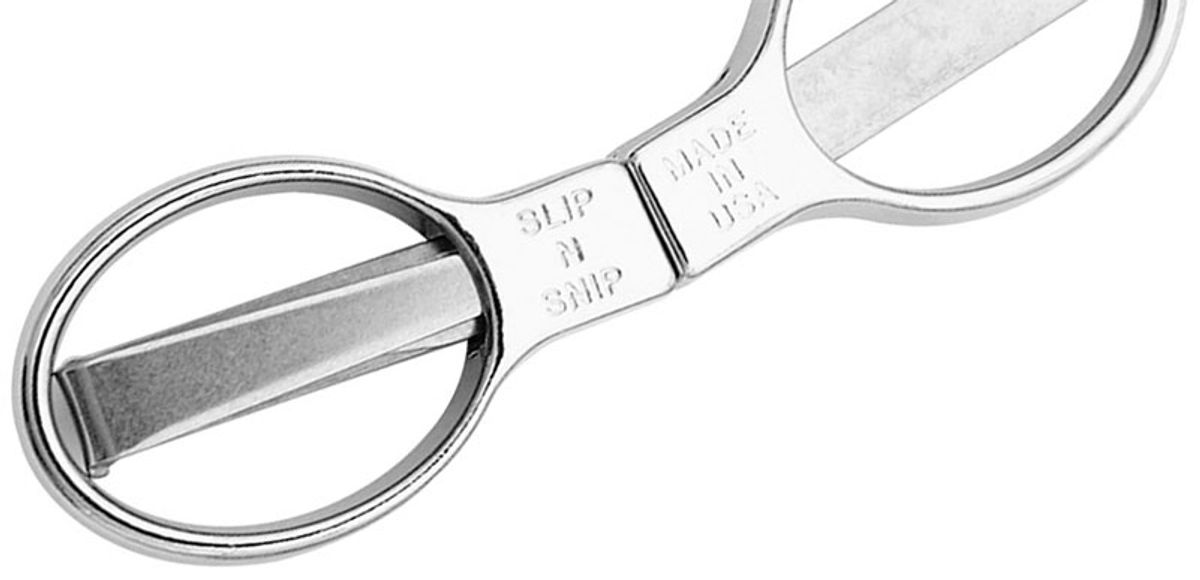 Slip-N-Snip The Original Folding Scissors, Needlepoint, Chrome -  KnifeCenter - SLS3 - Discontinued