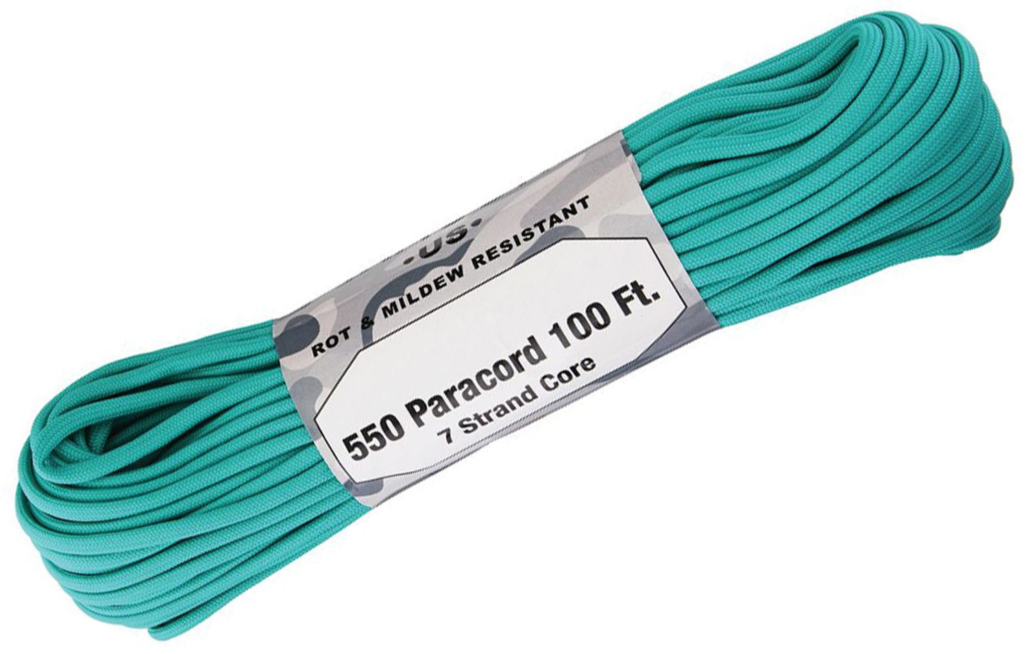 Atwood Rope 550 Paracord, Teal Green, 100 Feet - KnifeCenter - RG015H