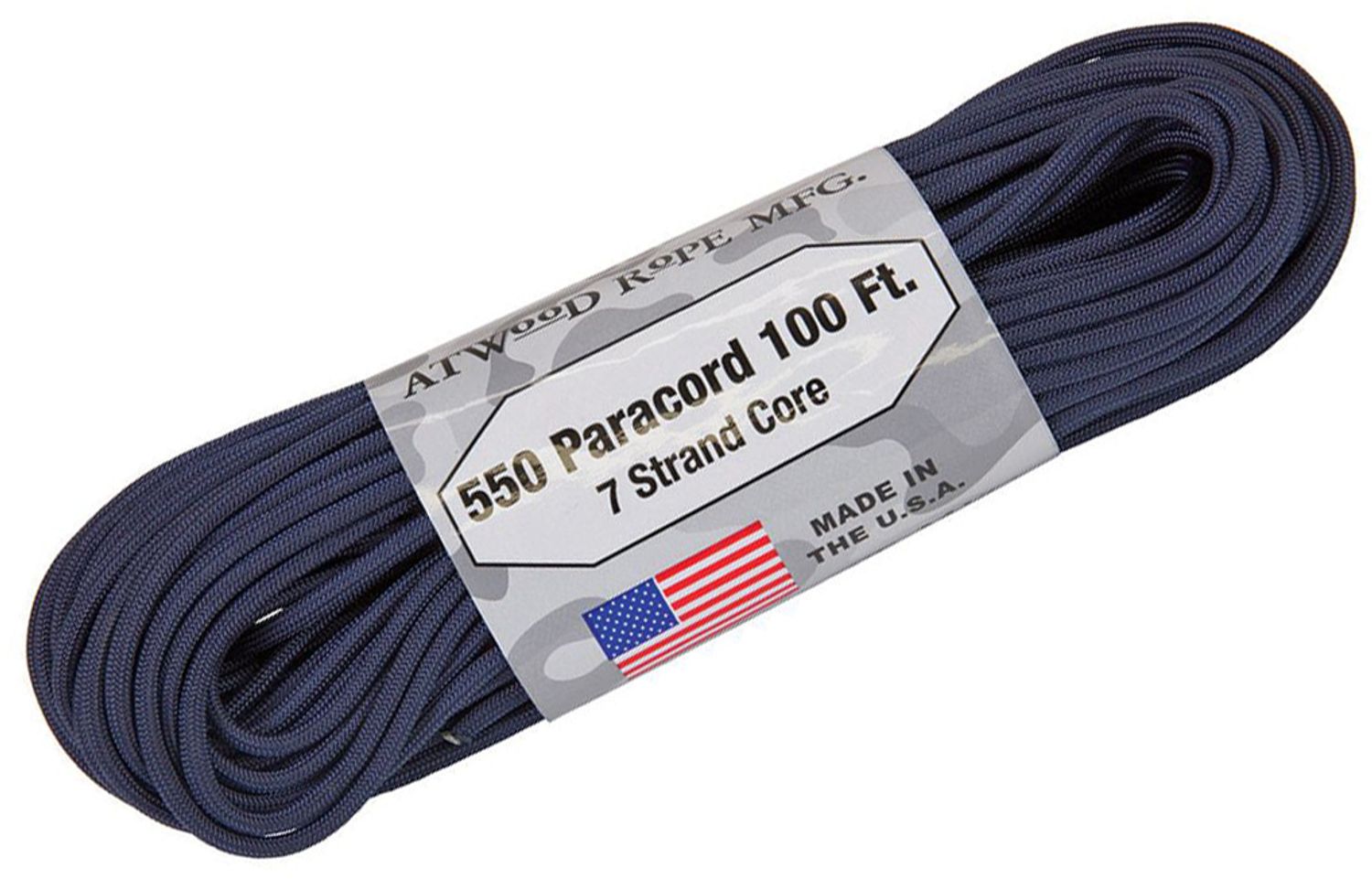 Atwood Rope 550 Paracord, Navy, 100 Feet - KnifeCenter - RG1221H
