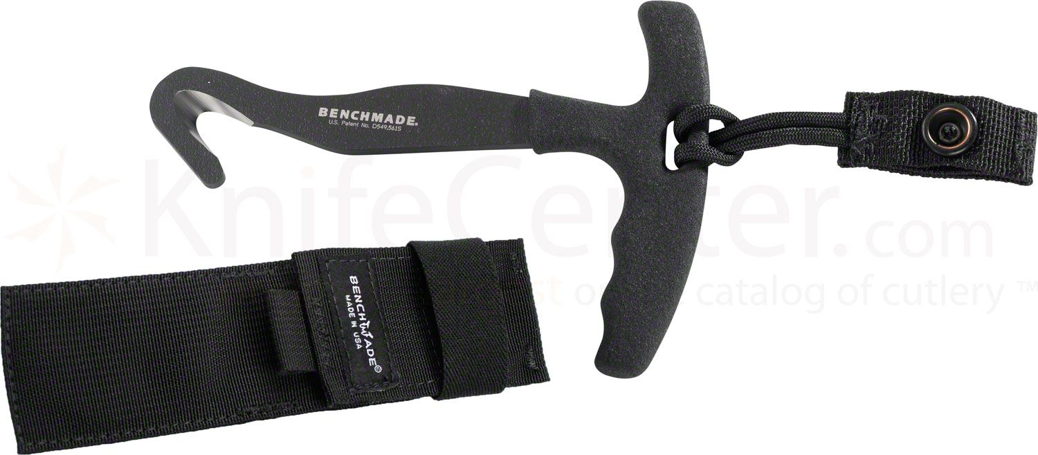 Benchmade 8BLKWH Rescue Hook Strap Cutter, T-Grip Handle, Soft Black ...