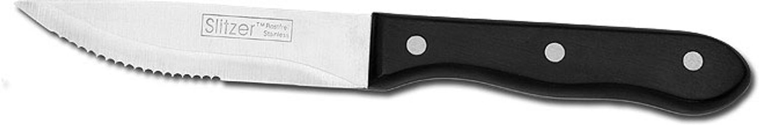 Half Serrated Jumbo Steak Knife, Black POM, 4.5