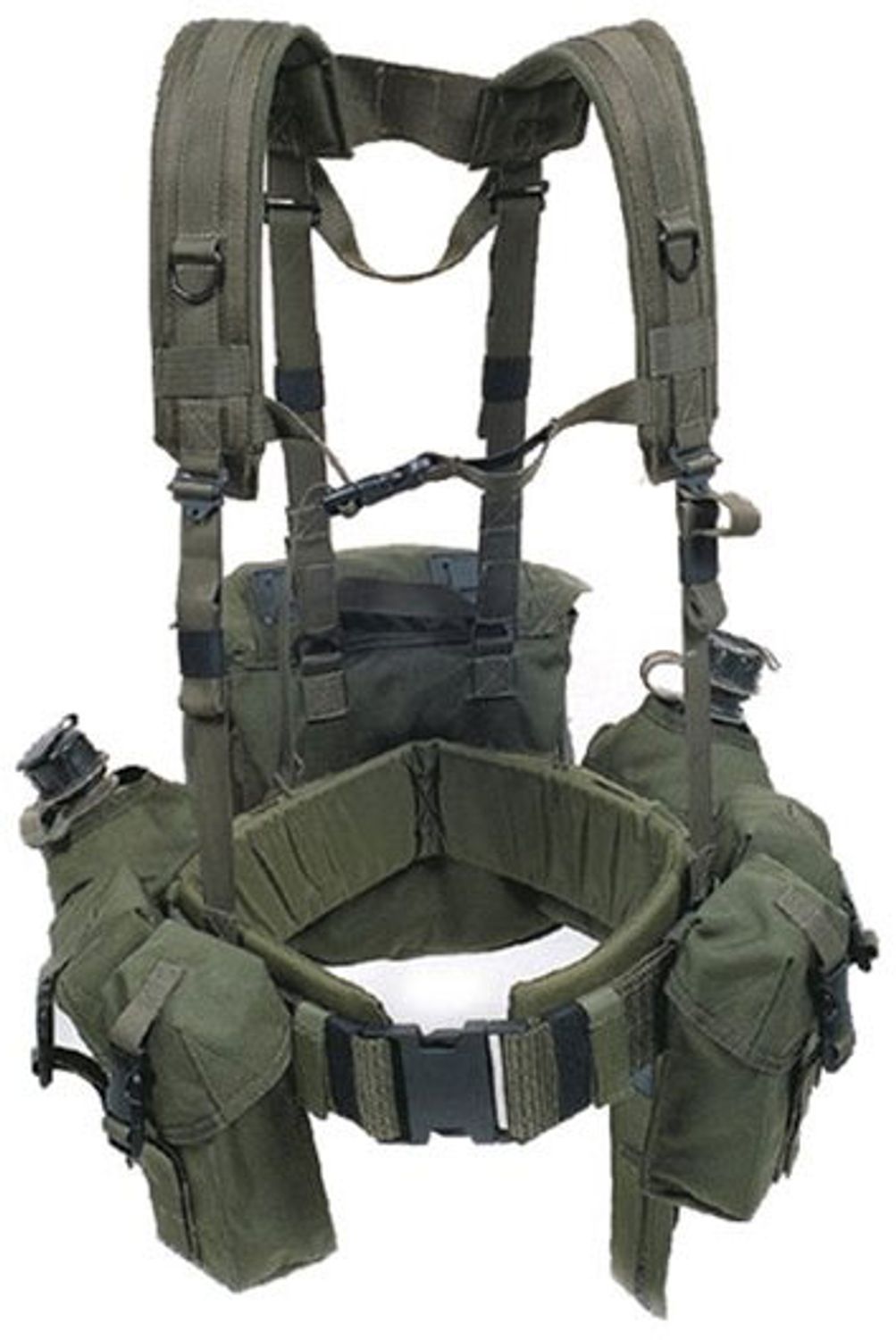 TACTICAL NYLON COMBAT H-TYPE LOAD BEARING SUSPENDERS OLIVE DRAB OD GREEN 