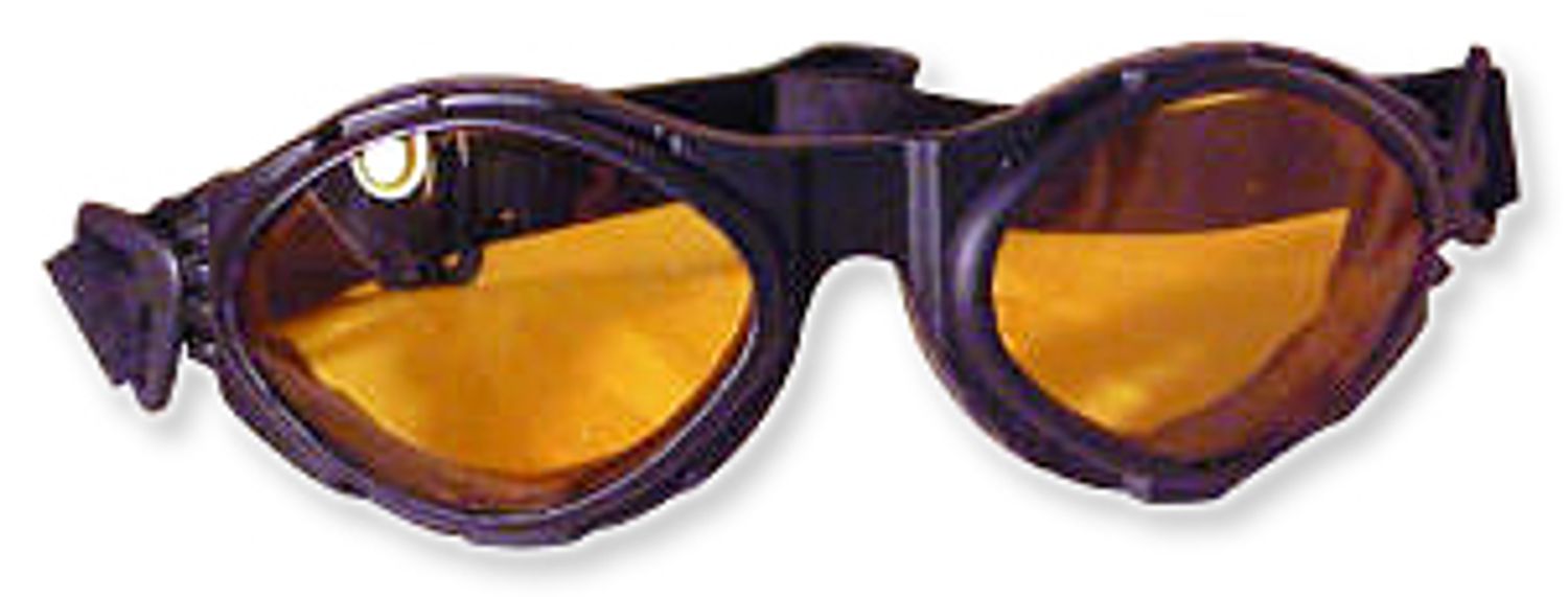 Bobster BA001A Bugeye Goggles  Black Frame/Amber Lens