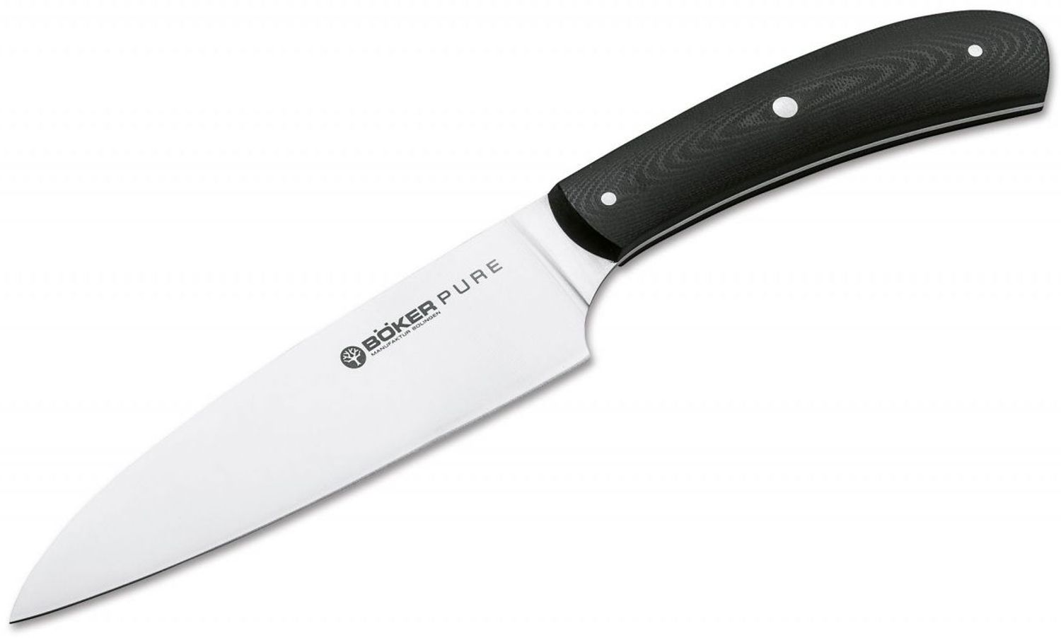 Boker Cottage-Craft Large Chef's Knife 8.66 inch C75 Carbon Steel Satin  Blade, Plum Wood Handles