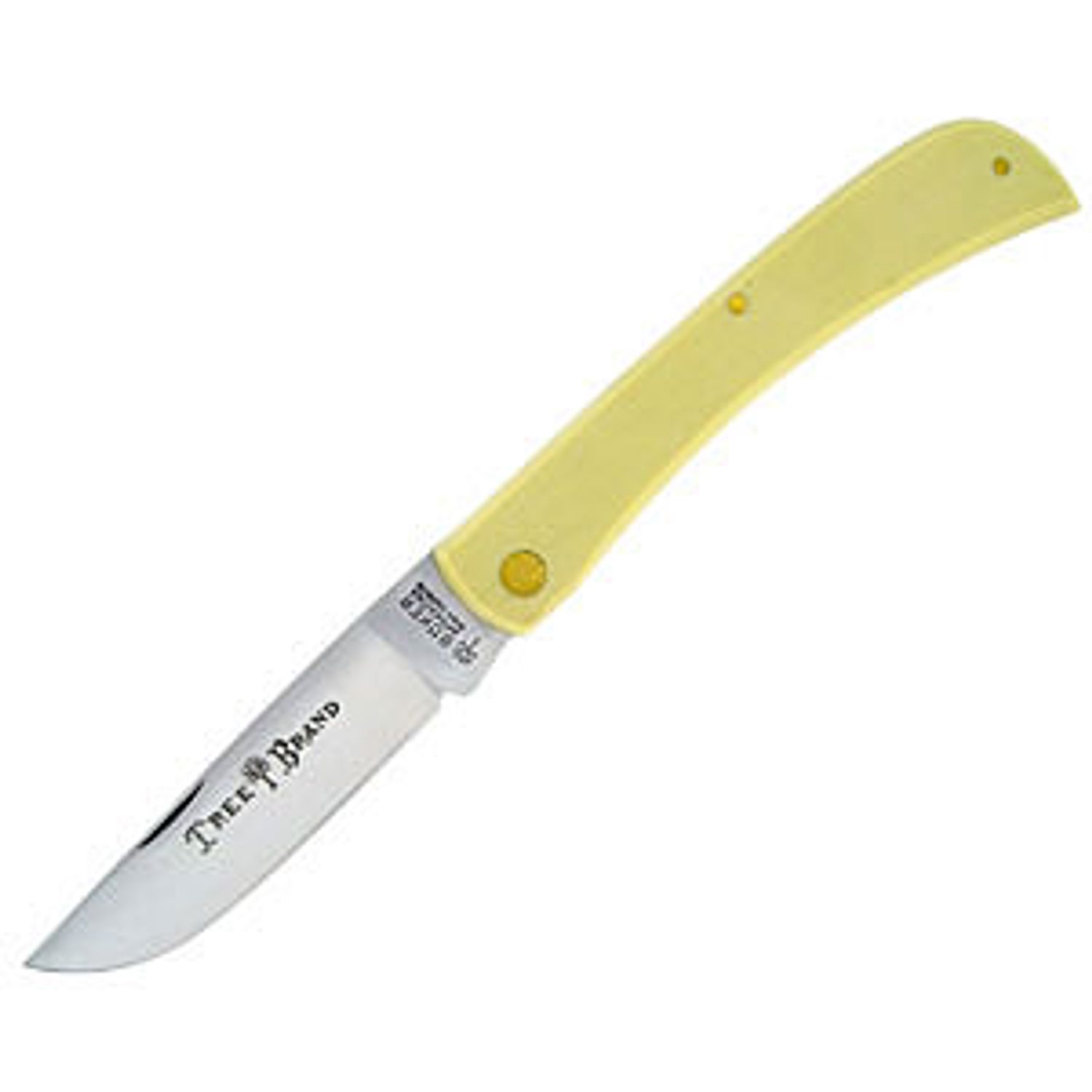 Boker Large Gaucho Sodbuster with Yellow Handle, Plain Edge Blade