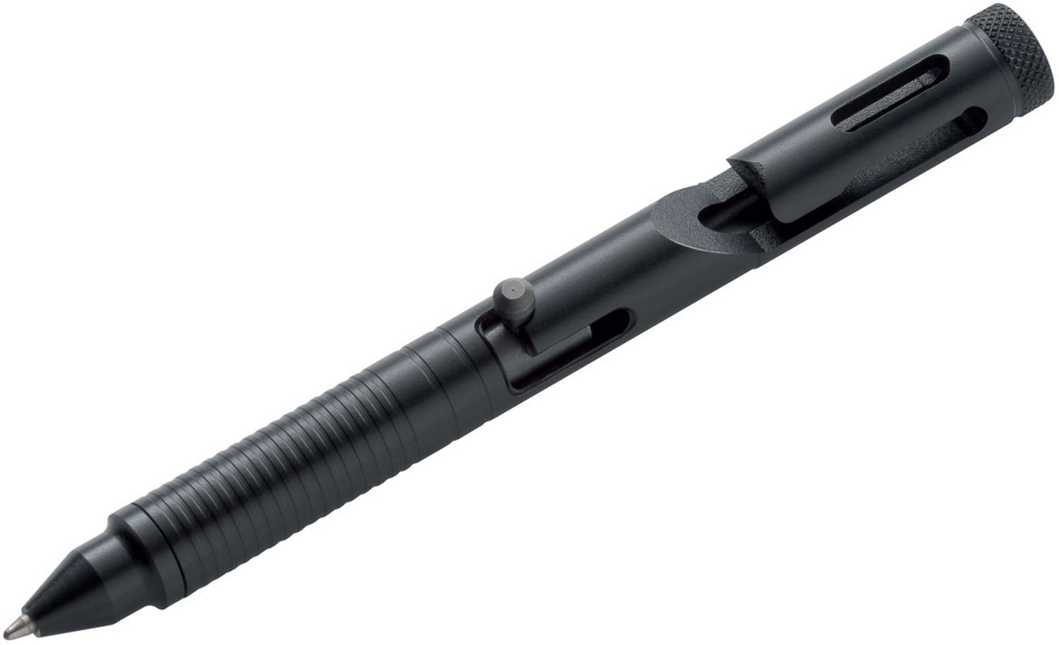 black aluminium Böker Plus CID cal .45 tactical bolt action pen 