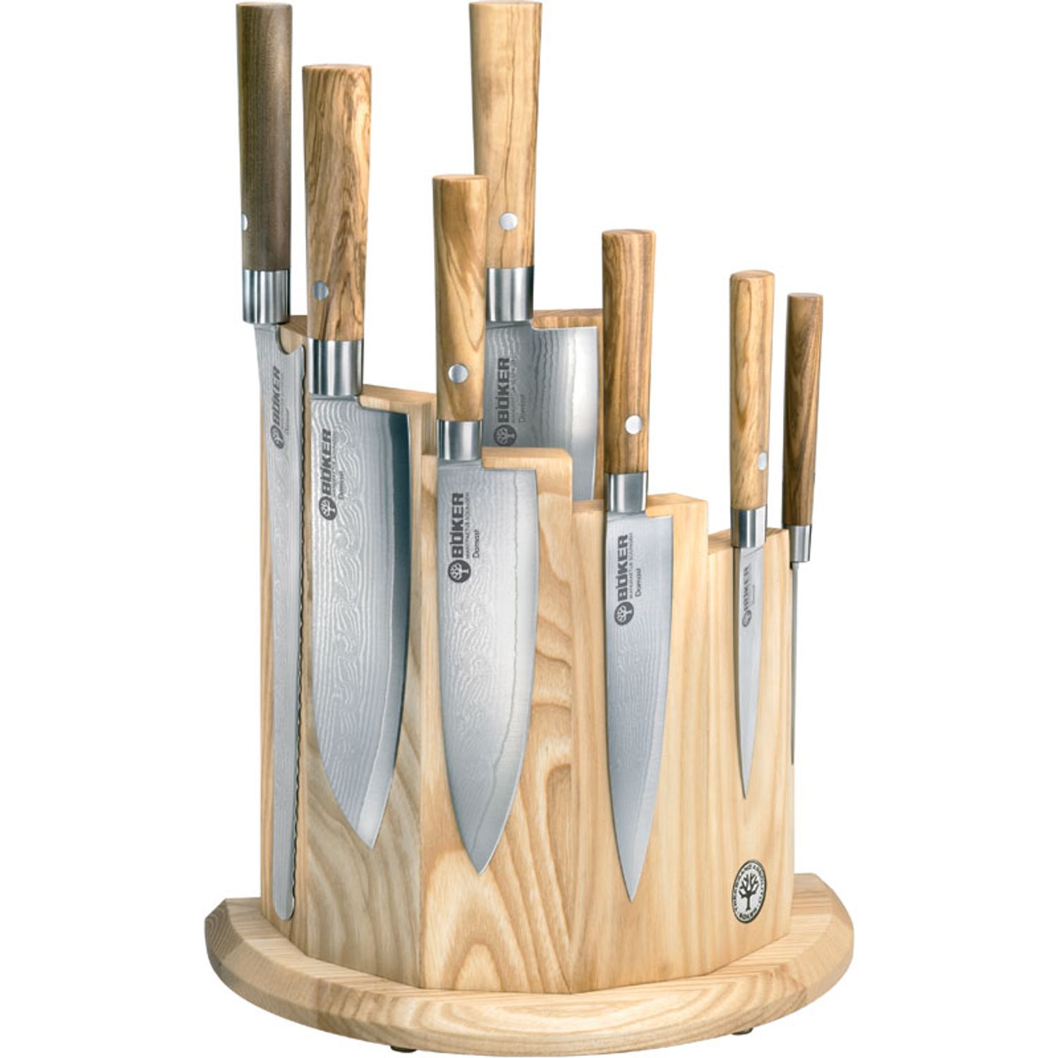 6-Pieces Damascus Kitchen Knife with Magnetic Wooden Block