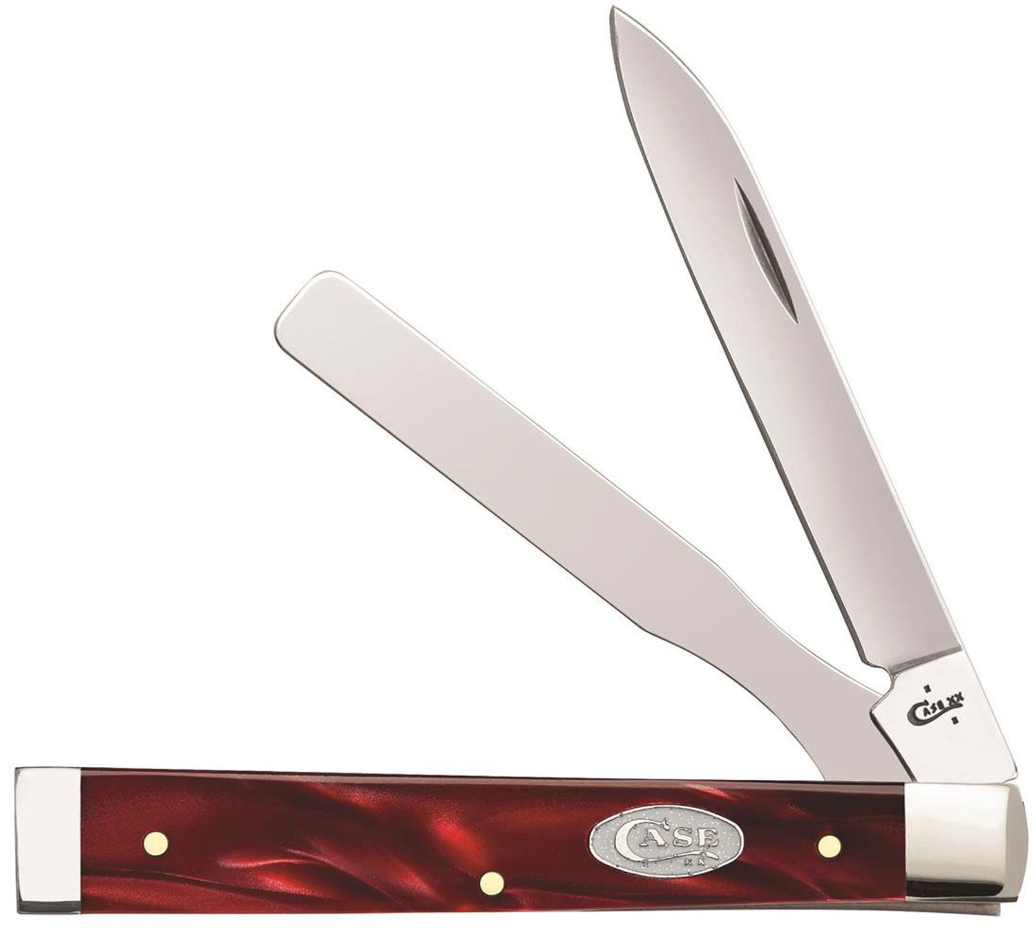 Case Smooth Red Pearl Kirinite Doctor's Pocket Knife 3.75 Closed
