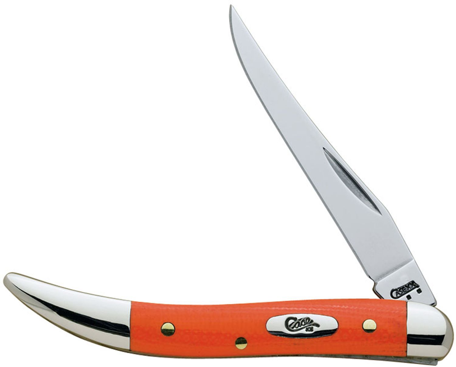 Case Orange G-10 Handle Small Texas Toothpick 3 Closed (1010096 SS) -  KnifeCenter - CA6224 - Discontinued