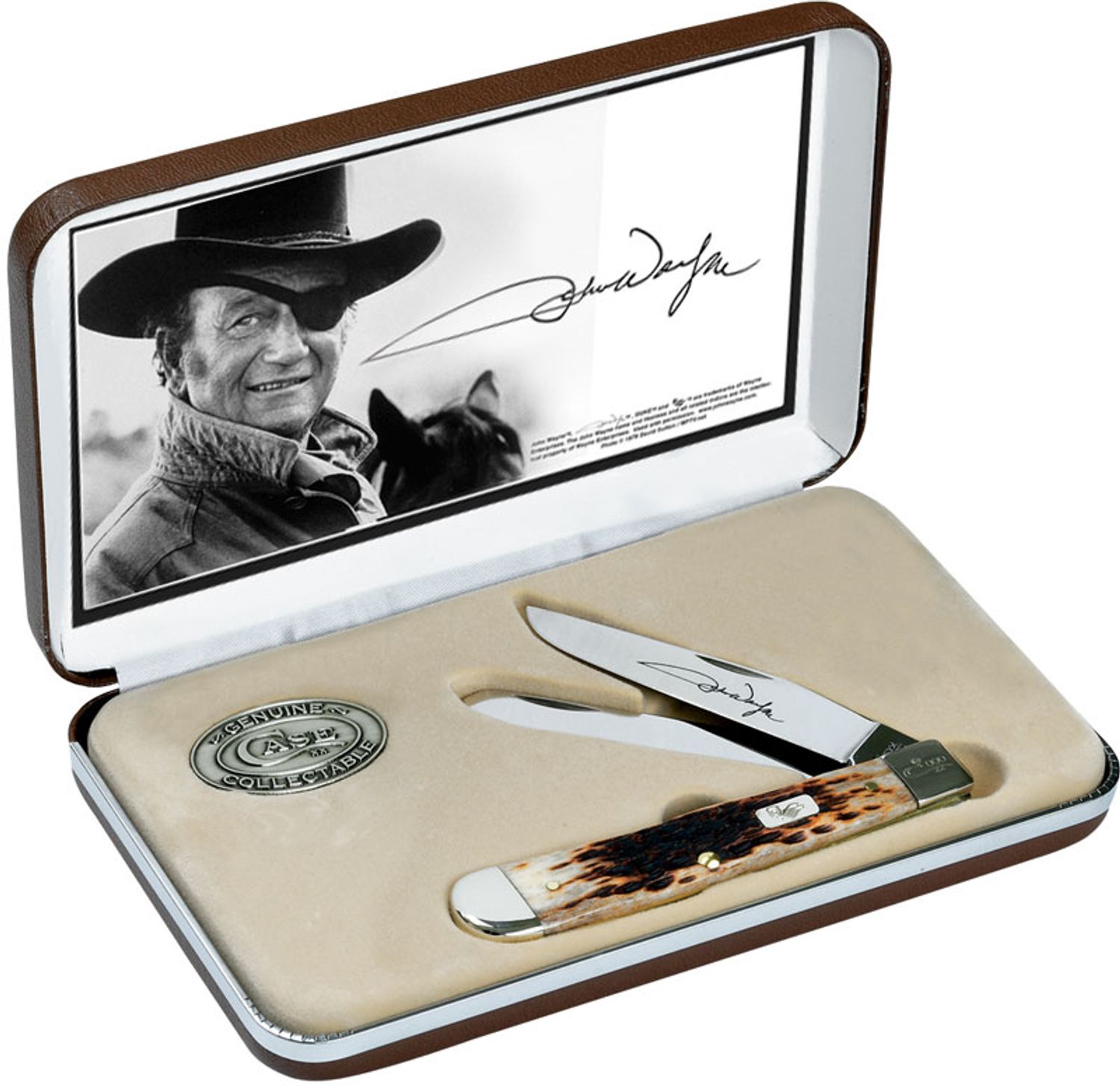 Case John Wayne Commemorative Trapper Folding Pocket Knife Set