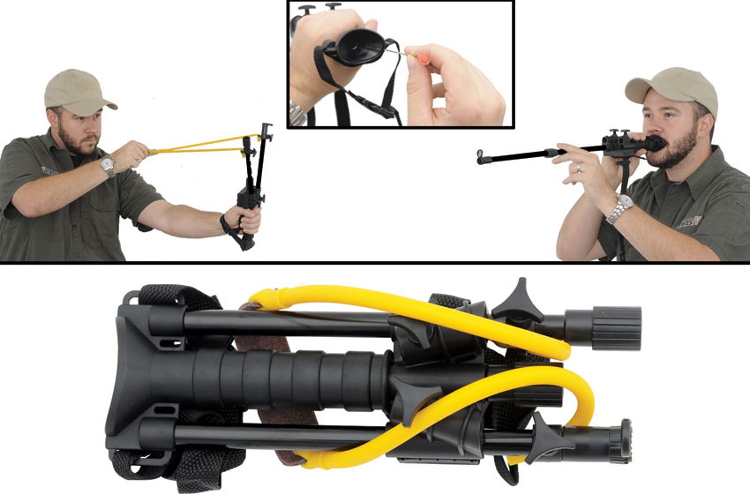 Combat Ready Blow Dart and Slingshot 2-in-1 Combo, Black - KnifeCenter -  CBR01B - Discontinued