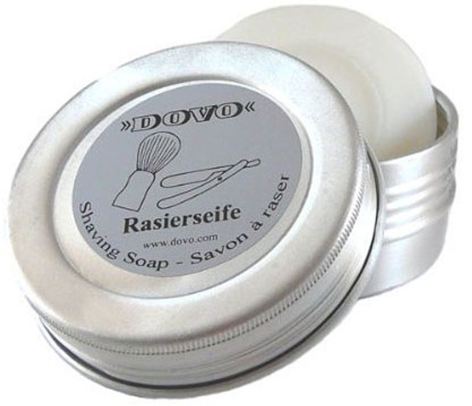 - DOVO 507 - Aluminum Tin Rasierseife Soap - Golddachs Discontinued KnifeCenter Shaving 000