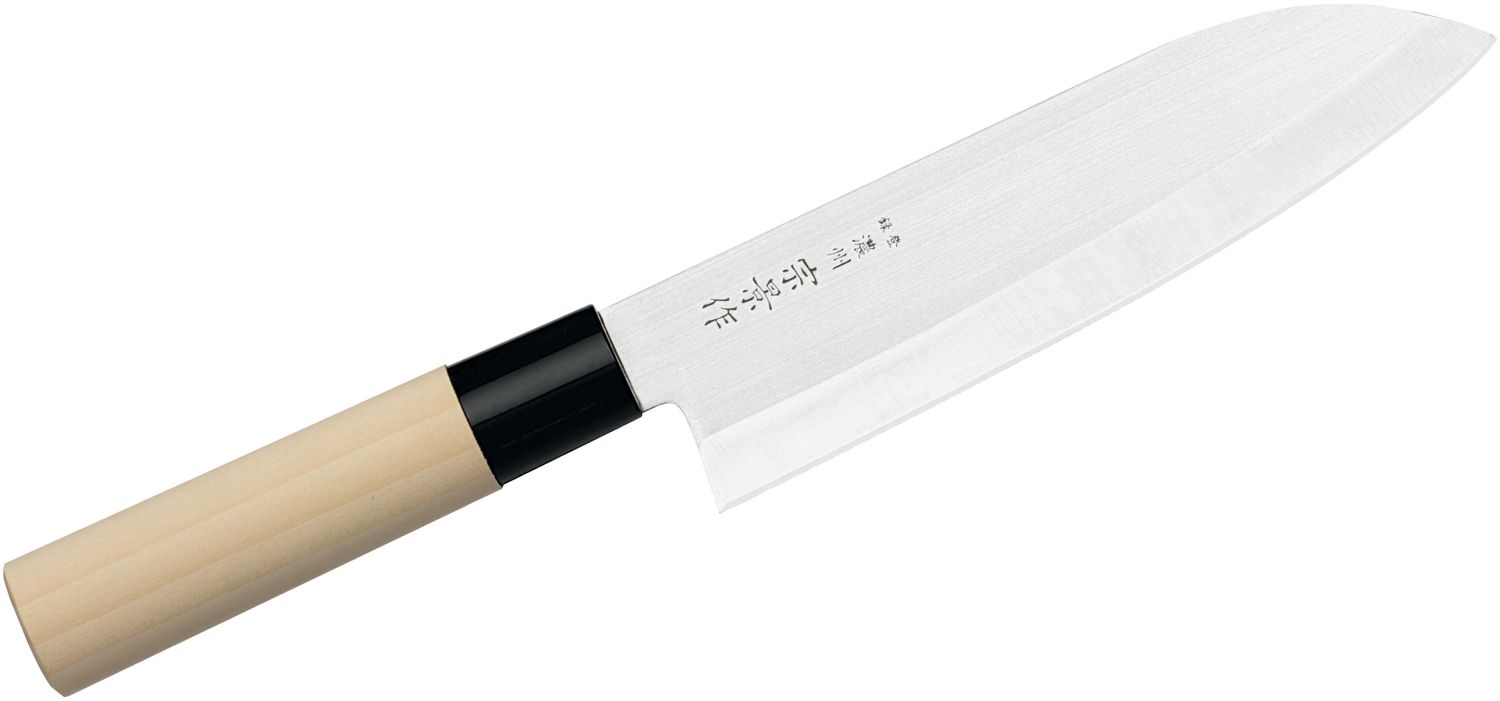 Due Cigni HH01 Santoku Knife with Natural Maple Handle