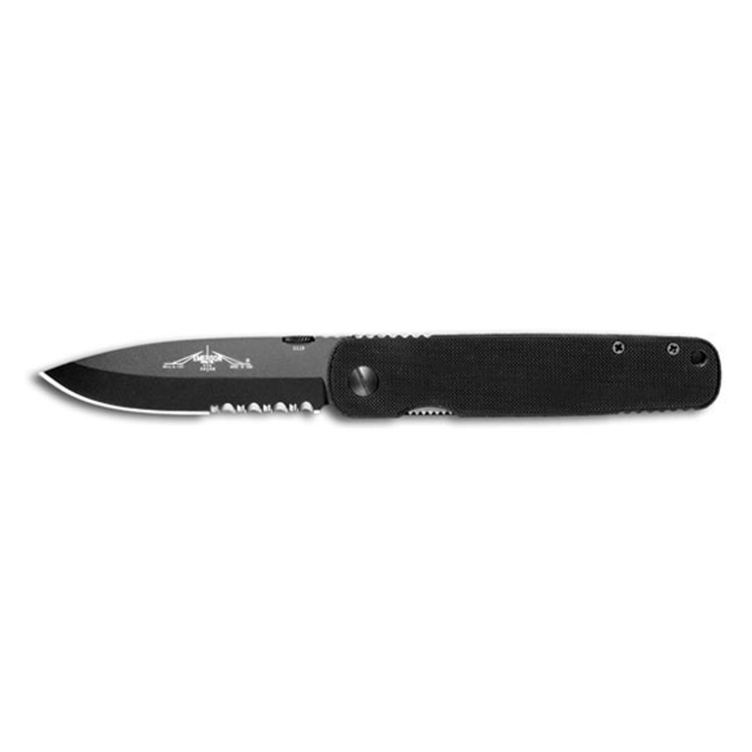 Emerson Mini A-100 Folder 3.0 Black Plain Edge Blade and G-10 Handles 