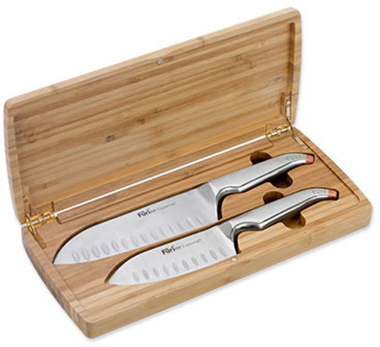 Rachael Ray Knives and Japanese Bamboo Wood Block Set 5 Slots 1 Knife  Missing