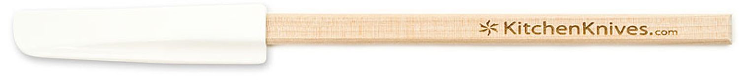 KitchenKnives.com Wooden Handle (White) Medium Silicone Spatula -  KnifeCenter - KK00331 - Discontinued