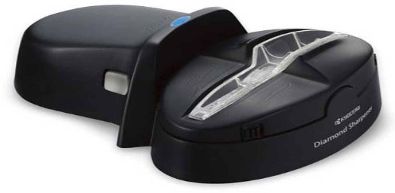 KYOCERA > Electric diamond wheel sharpener for maintaining ceramic and steel  kitchen knives