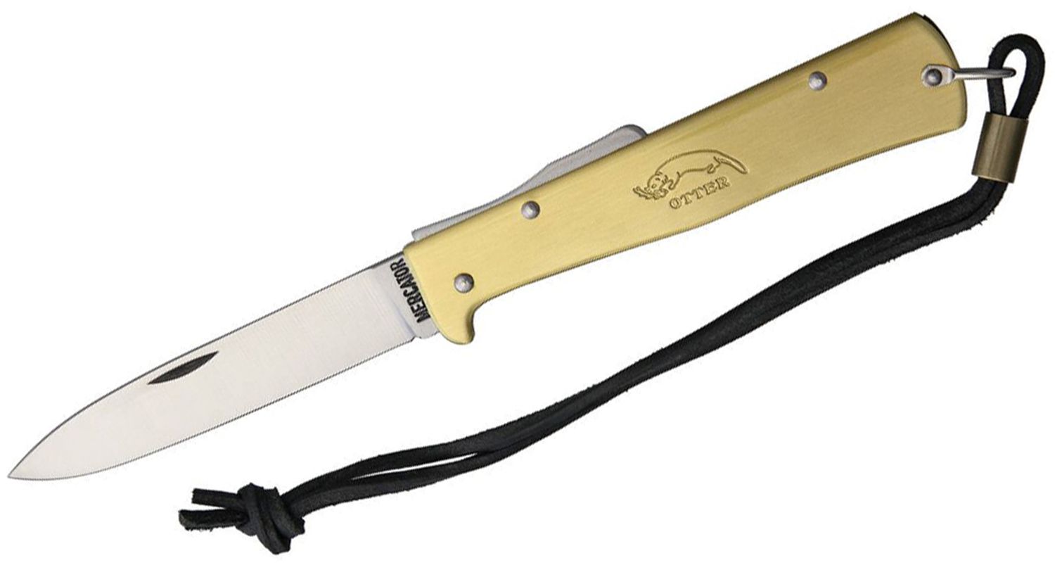 Otter Mercator Solingen K55 Brass Folding Knife German, Stainless Steel -  KnifeCenter - 10726R