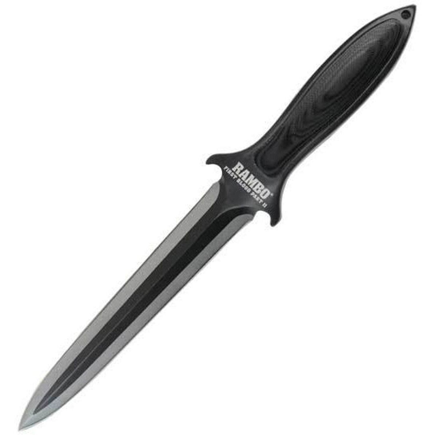Rambo First Blood Part II Boot Knife 6" Blade, Leather Sheath - KnifeCenter  - RB2BOOT - Discontinued