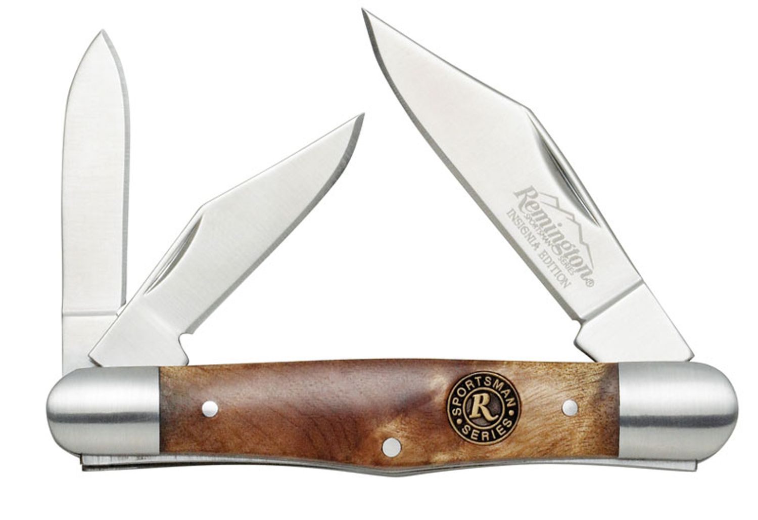 Remington Sportsman Insignia Burl Wood Whittler Pocket Knife - KnifeCenter  - 19328 - Discontinued