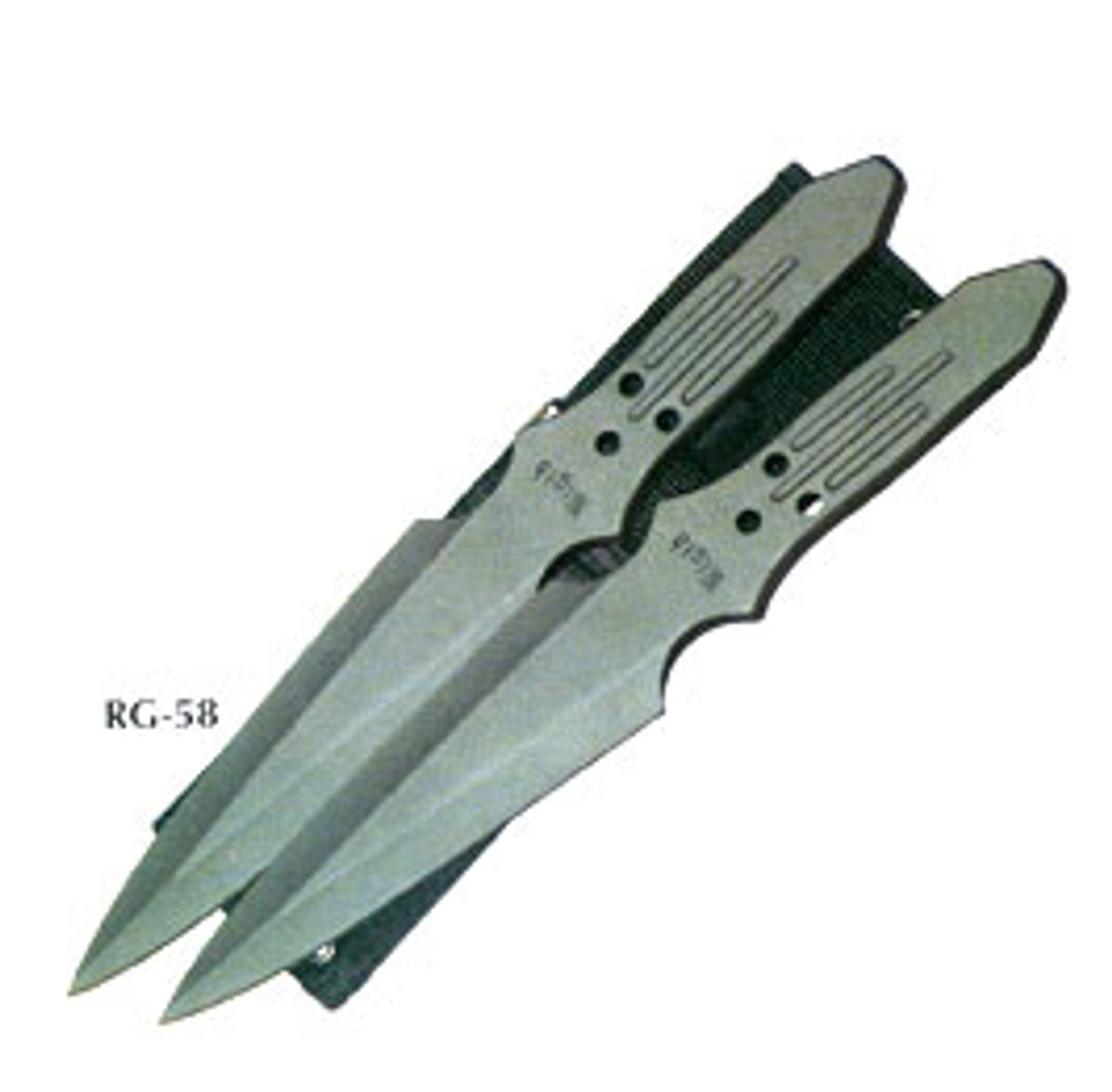 Rigid Set Of Two Double Edge Throwing Knives 9 Long Each Knifecenter Rg58 Discontinued