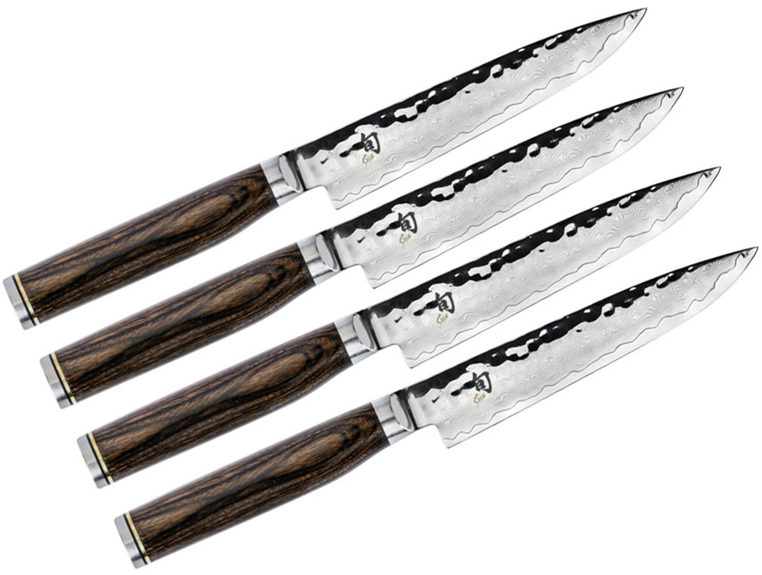 Global SAI-T04 Sai Jumble Steak Knife 4.5 Hammered Blade - KnifeCenter