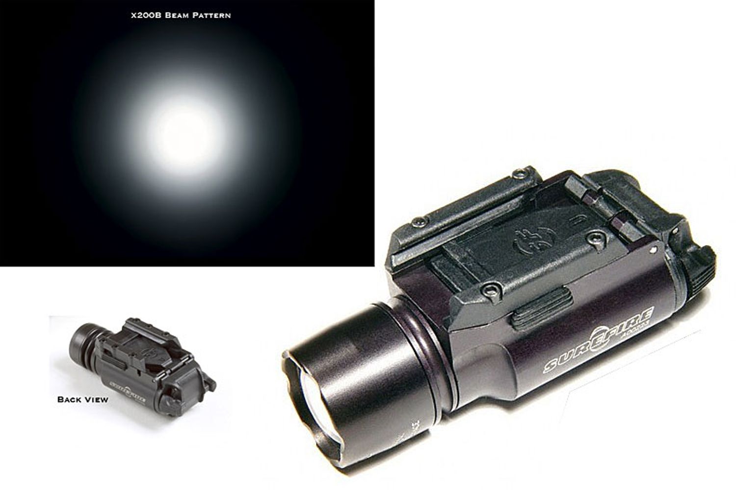 SureFire X200 Series Tactical LED WeaponLight w/Rail-Lock System 