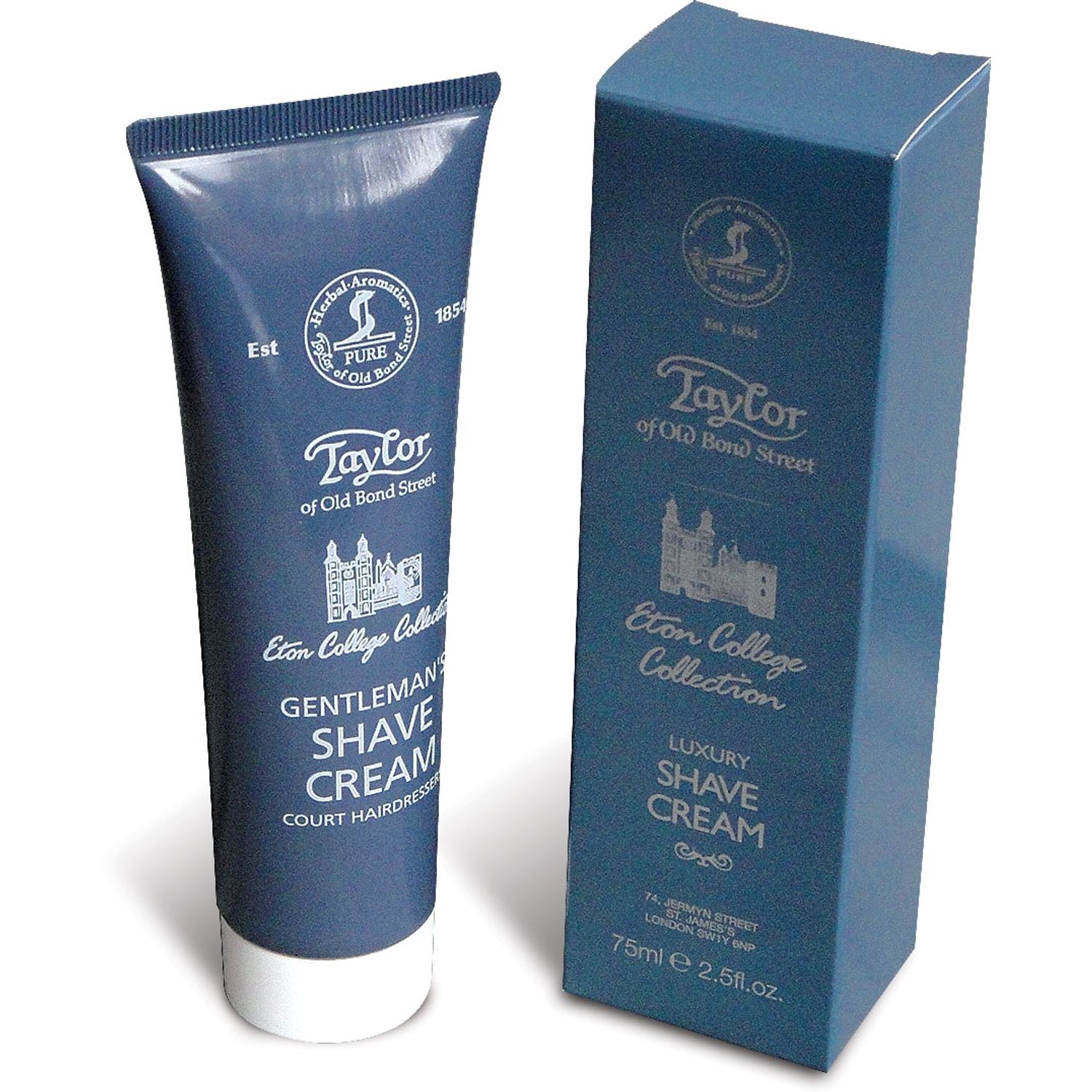 Taylor of Old Bond Street Eton College Collection Luxury Shaving Cream 2.5  oz (75ml) - KnifeCenter - 01010 - Discontinued