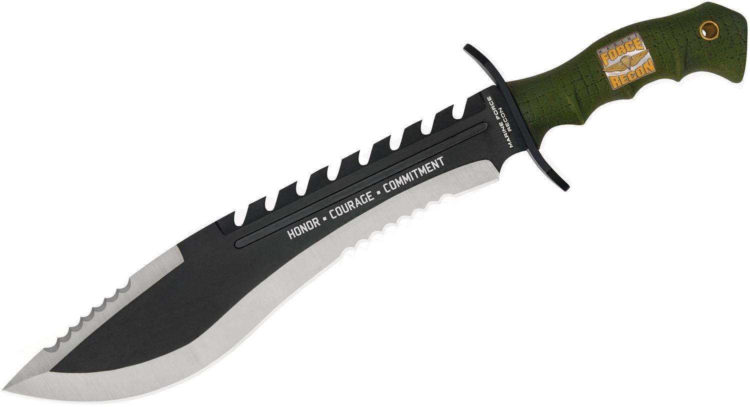United Cutlery USMC Kukri Machete 11.5" Blade, Rubberized Handle