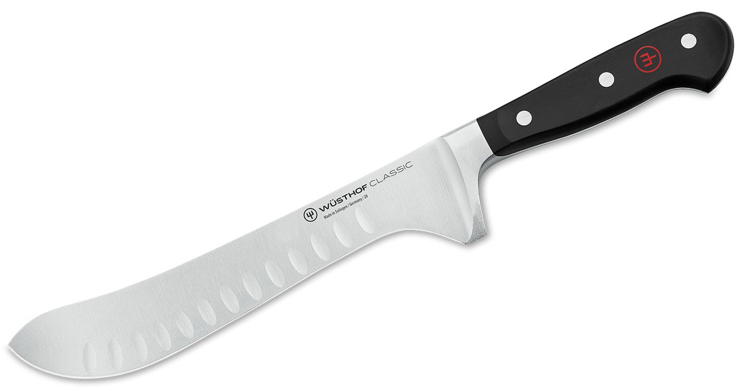  WÜSTHOF Classic 8 Hollow Edge Artisan Butcher Knife, Black:  Home & Kitchen