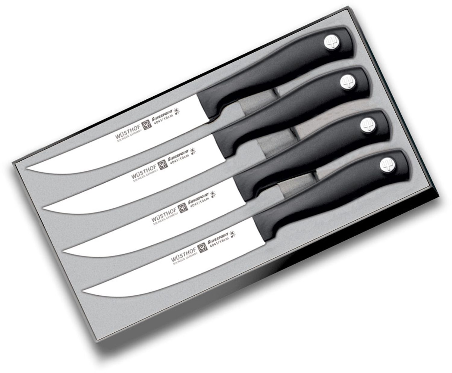 Wusthof silverpoint steak knife 4041/13cm 5 inch solingen germany Set of 6!
