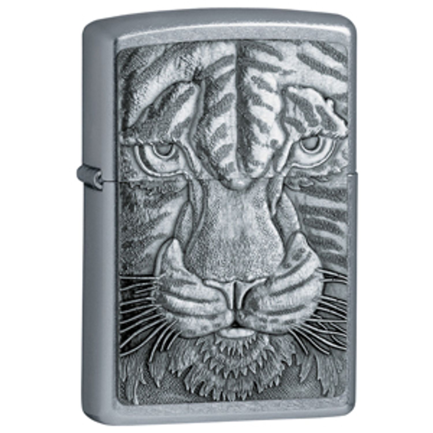 Zippo® Street Chrome, Tiger Emblem - KnifeCenter - ZIP20287