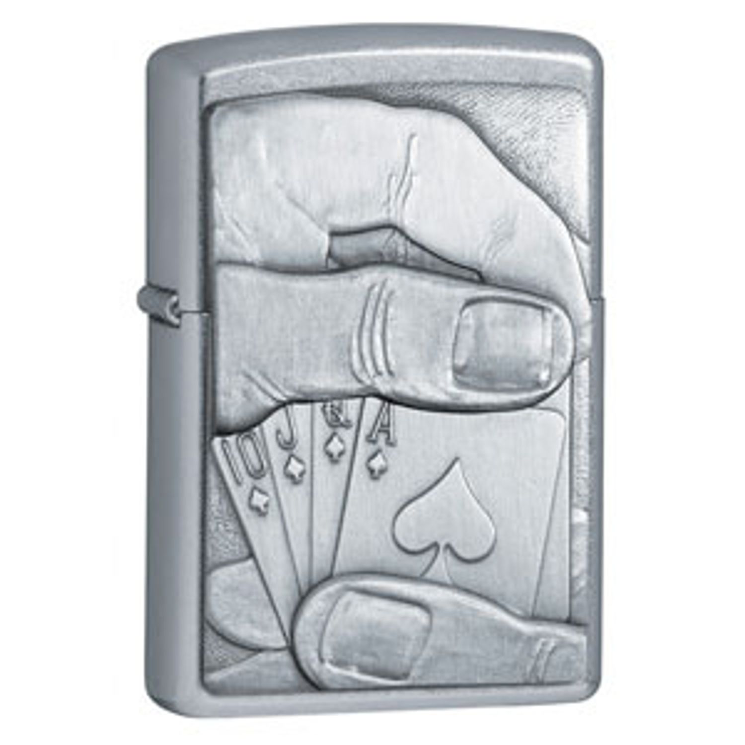 Zippo® Street Chrome, Royal Flush, Hidden Card - KnifeCenter