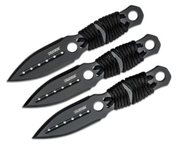 Z-Hunter - ZB1633BK - Three Piece Throwing Knife Set - Stainless - Black  and Grey - Sharp Things OKC