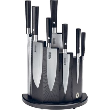 Müller Koch MK-2811-8 PCS Knife Set with Acrylic Block Stand  (SILVER): Home & Kitchen