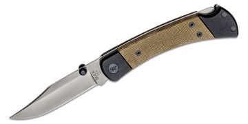 Buck 110 Folding Hunter LT 3.75 Plain Blade, Black Nylon Handles,  Polyester Sheath - KnifeCenter - 11553