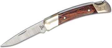 Buck 110 Folding Hunter 3.75 Blade, Ebony Wood Handles, Lockback