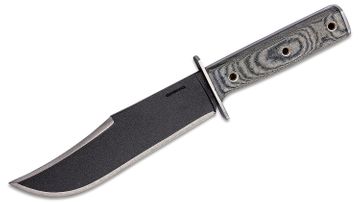 Svord 280B Bowie Knife 6-1/2 Carbon Steel Blade, Brown Hardwood Handles,  Leather Sheath - KnifeCenter