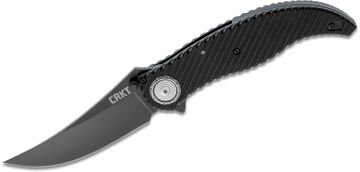 COLUMBIA RIVER KNIFE & TOOL Clever Girl Fixed Blade Knife with Sheath:  Powder Coated SK5 Steel, Upswept Blade, Textured Nylon Handle, Molle  Compatible Sheath 2709,Black 