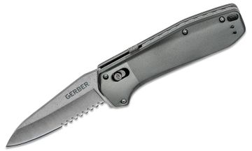 Gerber Highbrow Axis Lock Knife Sage Alum Handle Drop Point Plain Edge  30-001642