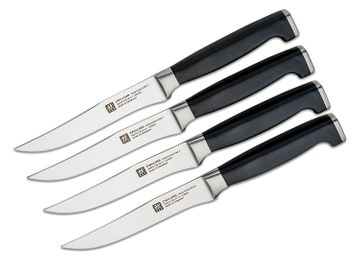 Reviews and Ratings for Zwilling J.A. Henckels Stainless Steel 4 Piece  Serrated Steak Knife Set - KnifeCenter - 39135-000