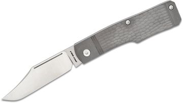 OTTER-Messer Anchor Folding Knife 3.13 Carbon Steel Blade Smoked Oak  Handle