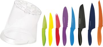 Schrade La Cuisine 7 Piece Clear Acrylic Kitchen Block Set - KnifeCenter -  SCH18CS - Discontinued