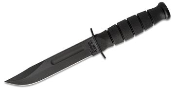 KA-BAR 1234 Game Hook 3.25 Blade with Gut Hook, Stacked Leather Handles,  Leather Sheath - KnifeCenter