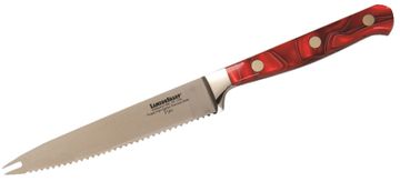 Serrated Fork-Tip Tomato Knife – Red – 4.25