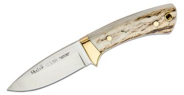 Muela VIPER-11S Gut Hook Fixed Blade, 4.5 Satin Blade, Stag