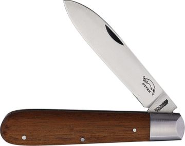 Otter Mercator #05 Safety Folding Knife 3.93 Stainless Steel Satin Drop  Point Blade, Stag Handle with Brass Bolster - KnifeCenter - OTT05RHH