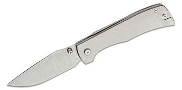 Maserin 373/WTN W1-Lock Folding Knife 2.89 Tungsten Steel Sheepsfoot Blade,  Black FatCarbon Handles, Leather Pouch - KnifeCenter