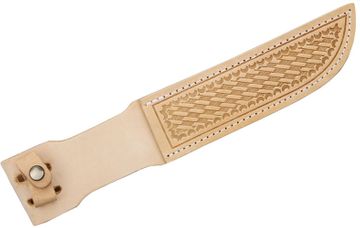 Basketweave Leather Sheath (Natural) Fits up to 5 Fixed Blade -  KnifeCenter - SH209